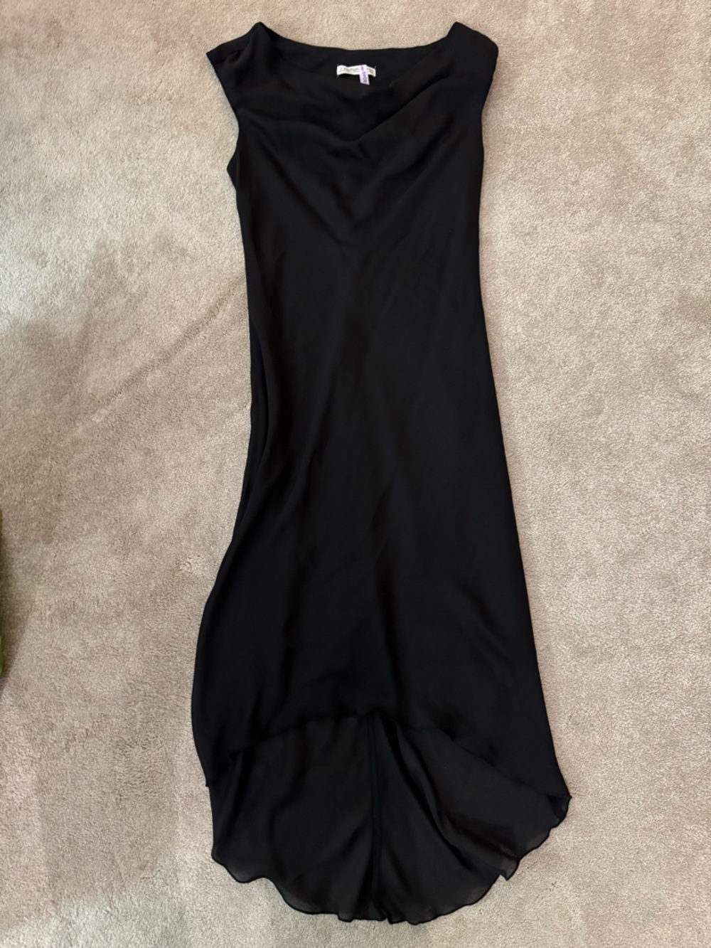 jonathan martin Black High-Low Sleeveless Dress